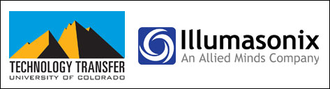 Logos for CU Tech Transfer and Illumasonix