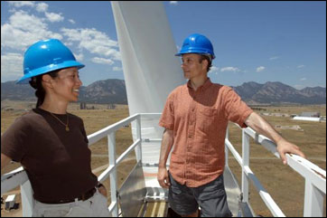 CU-Boulder Electrical Engineering Professor Lucy Pao, and graduate student Jason Laks