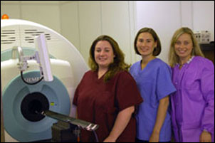 Pierce with colleagues Kendra Hasebroock and Natalie Serkova, PhD.