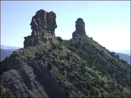 Chimney Rock in southwest Colorado.