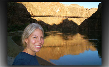 Laura Welch's recent travels took her to the bottom of the Grand Canyon, alongside the Colorado River. Photo courtesy of Laura Welch