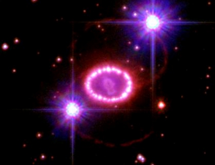 A team of astronomers led by the University of Colorado at Boulder are charting the interactions between Supernova 1987A and a glowing gas ring encircling the supernova remnant known as the 