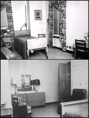 Black-and-white photos such as these gave restoration workers visual blueprints for returning the Eisenhower Suite to its mid-1950s appearance.