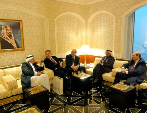 Meeting with Mr. Mohammed Al-Mady (ENG'73), Vice Chairman and CEO of Saudi Basic Industries Corporation (SABIC) in Riyadh, KS